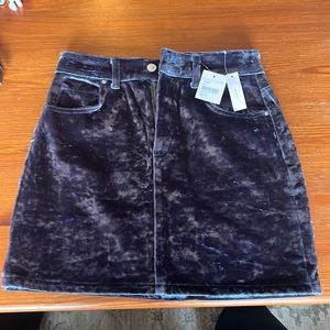 NWT Nordstrom blue velvet top shop skirt
